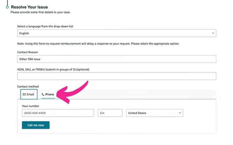 How to call Amazon Seller customer service