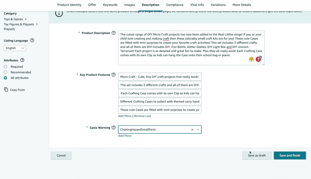 Product Descriptions For Amazon FBA Bundle Listings